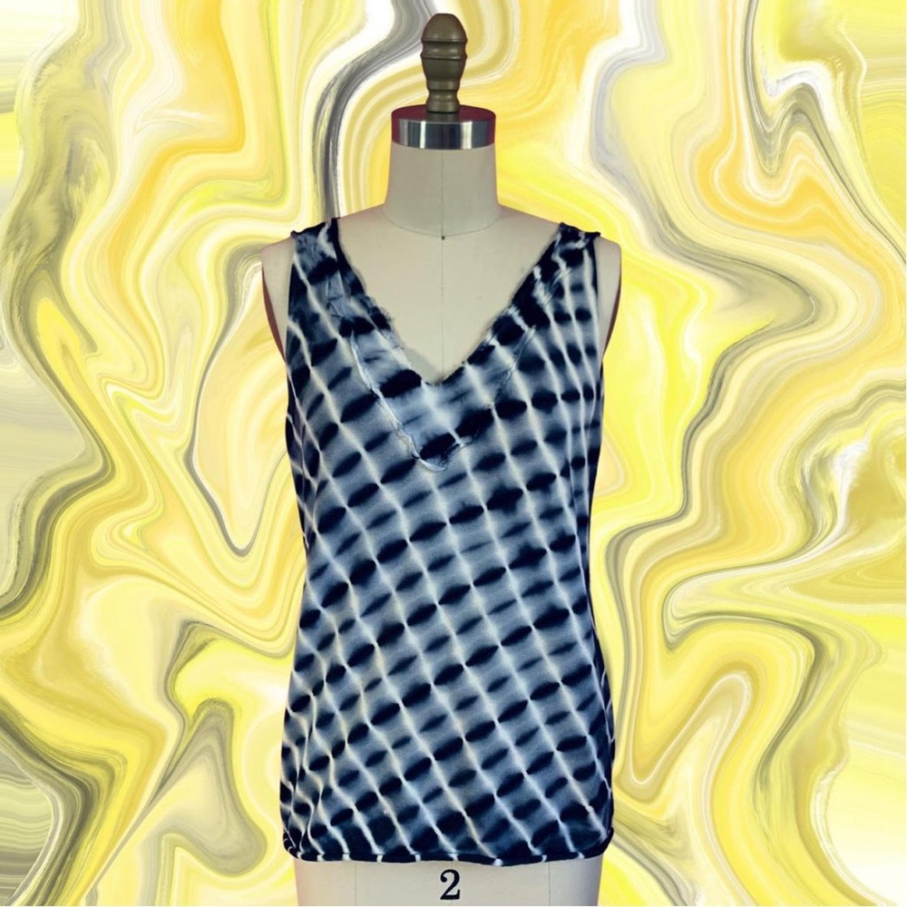 🌈4/$20🌈 Vintage 90s/Y2K DKNY Shibori Tie Dye Grunge Statement Tank Top L